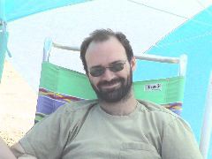 Chris surviving the beach