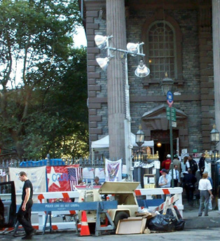 1 Outside church