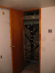 Plumbing through server closet