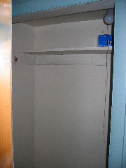 Guest closet inside (under the loft stairs)