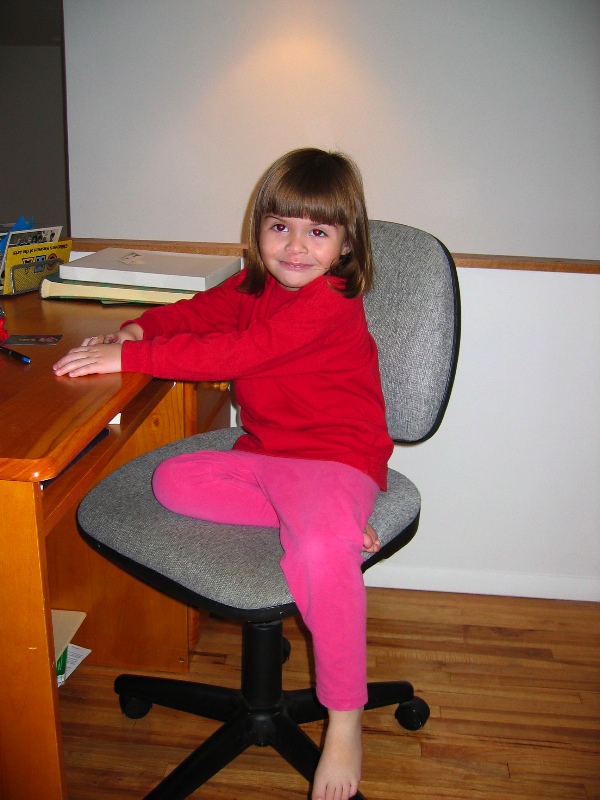 Borrowing Amy's desk