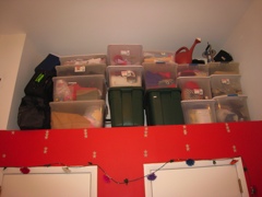Julia's storage area, full