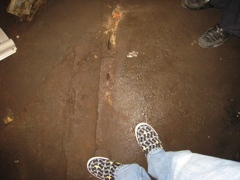 wet floor in mechanical room