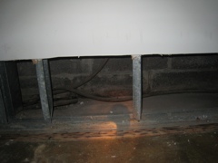 Our bedroom, sans carpet and lower wall - 1