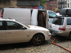 4-wheeled gas-powered vacuum cleaner