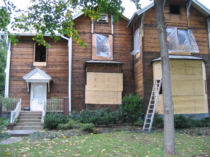 Front of house, stripped back