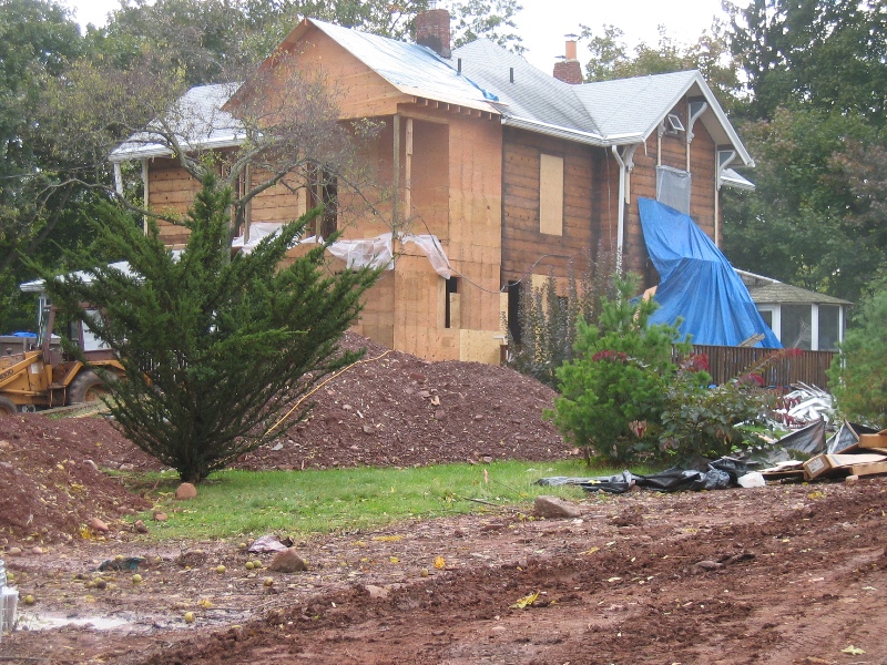 From the yard, with mud