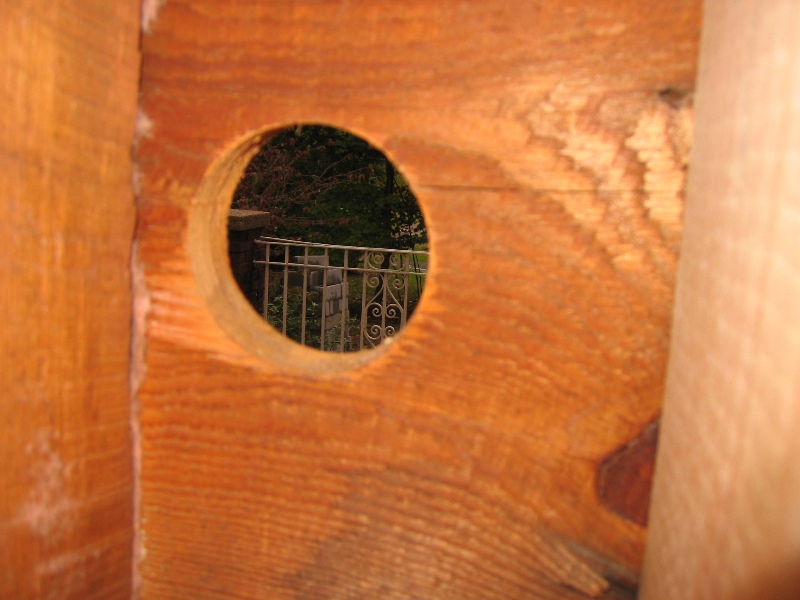 Daylight through a siding hole