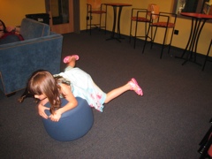 Scooting around the library