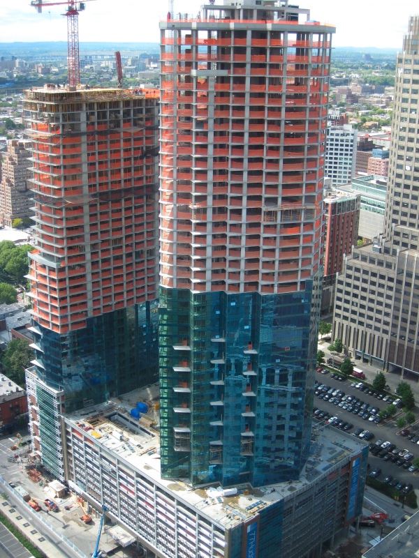 Glass going up across the street