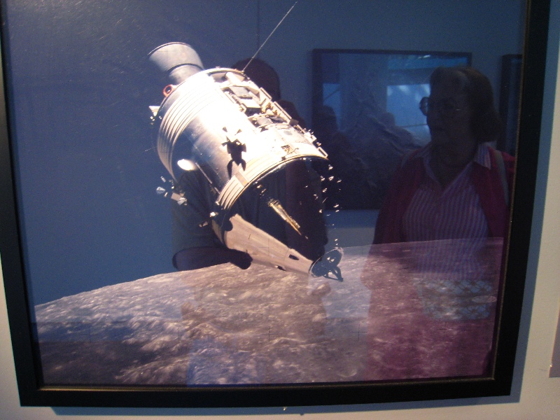 Space capsule, and Mom in orbit