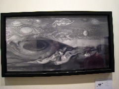 Moon over the red spot