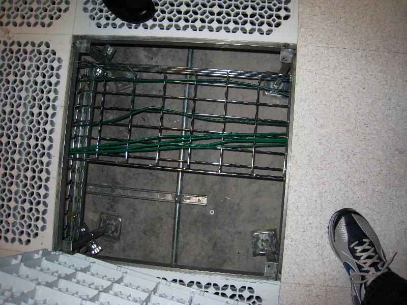Under-floor cabling