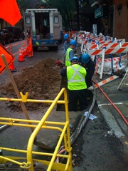 Con Ed, *in* the street