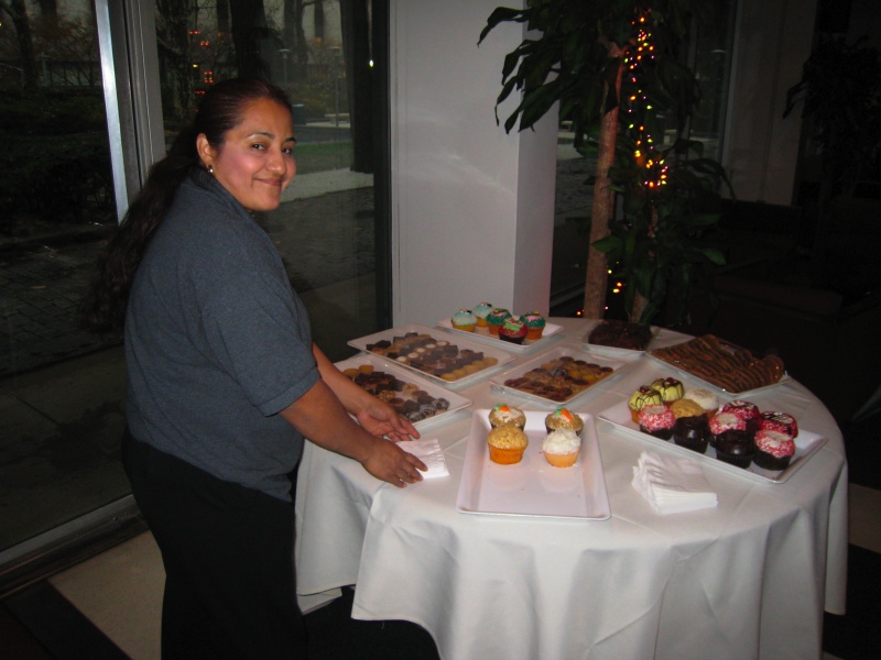 She brings us food -- hooray!