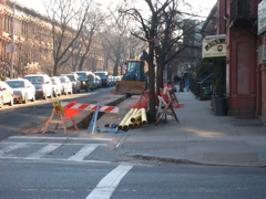 Deep trench by Java Joe's (Park Slope)