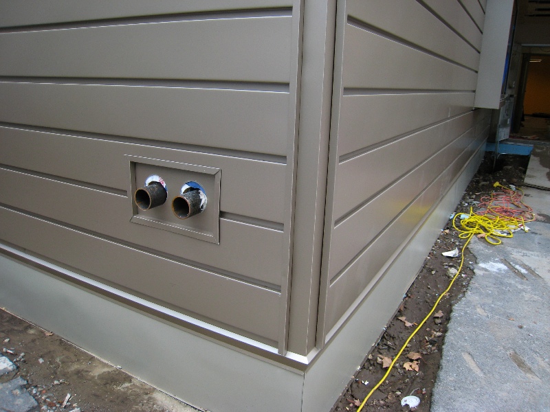 Plumbing on the outhouse