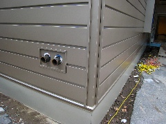 Plumbing on the outhouse