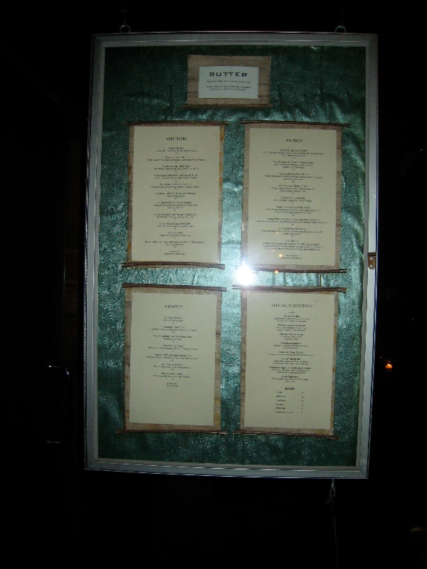 Butter Menu