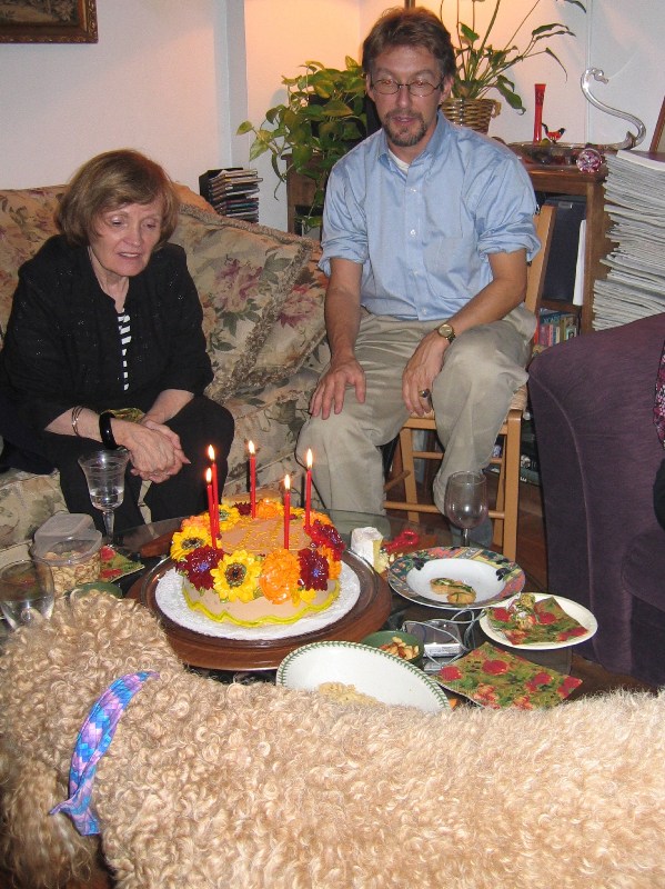 Betty, Seth, Leo, and cake
